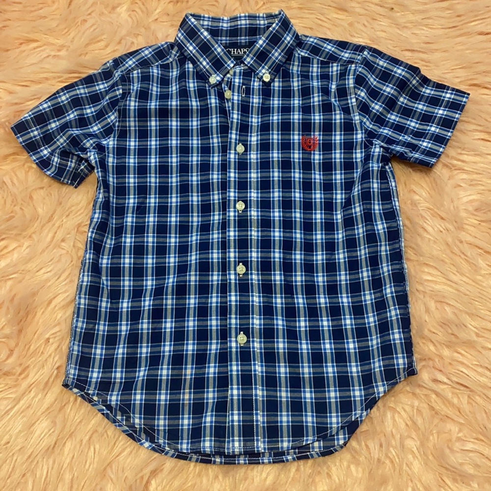 Chaps Size 6 Plaid Easy Care Button Down